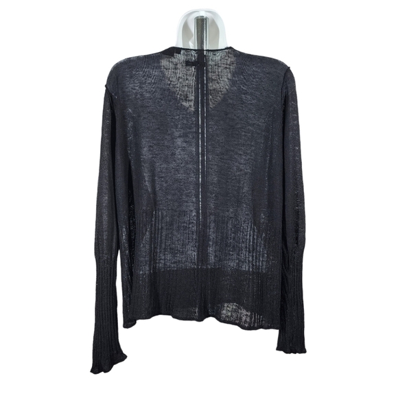 BASCO LINEN BUTTON FRONT SWEATER - Picture 2 of 8